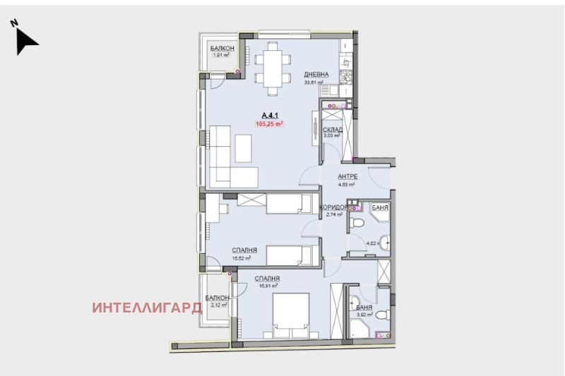 Zu verkaufen  2 Schlafzimmer Sofia , Krasno selo , 126 qm | 23058888 - Bild [8]