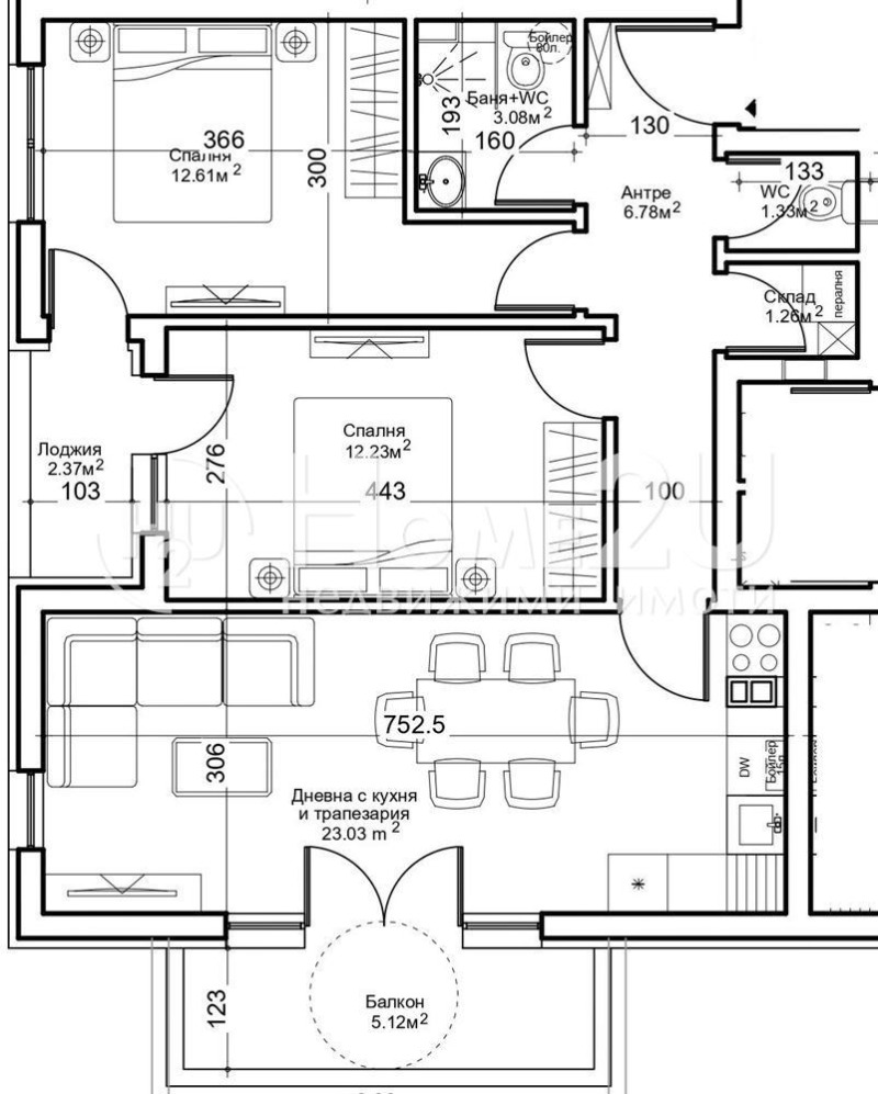 In vendita  2 camere da letto Varna , k.k. Sv.Sv. Konstantin i Elena , 93 mq | 55826250 - Immagine [2]