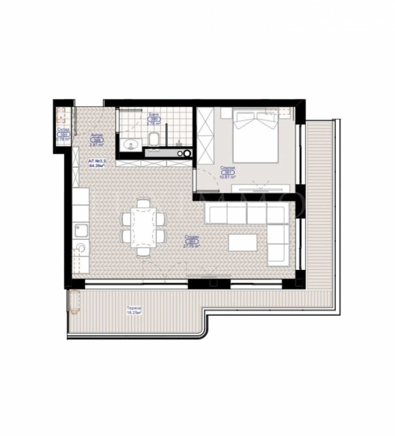 Zu verkaufen  1 Schlafzimmer region Burgas , Tschernomorez , 84 qm | 44284078 - Bild [2]