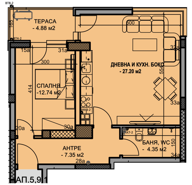 Продава 2-СТАЕН, гр. Пловдив, Кючук Париж, снимка 2 - Апартаменти - 52721801