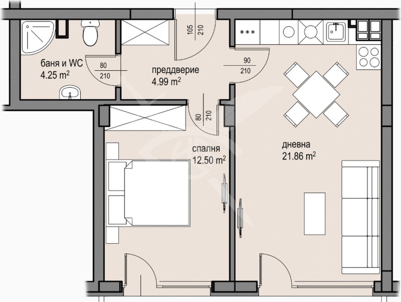 Продава 2-СТАЕН, гр. София, Малинова долина, снимка 7 - Апартаменти - 52839294