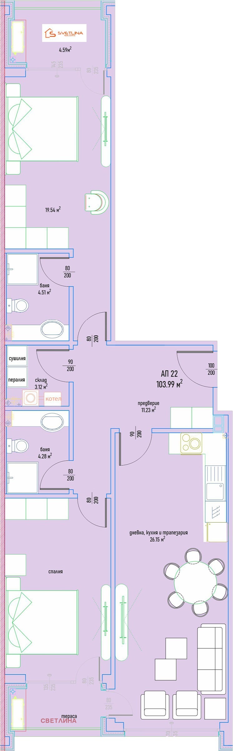 Продава 3-СТАЕН, гр. София, Малинова долина, снимка 9 - Апартаменти - 54548024