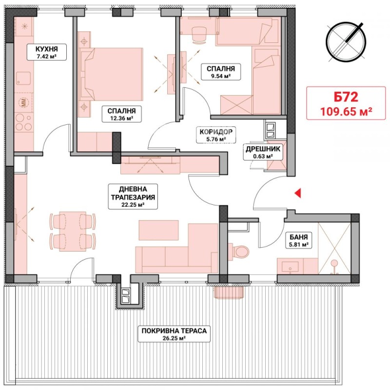 Продава МНОГОСТАЕН, гр. София, Младост 4, снимка 7 - Aпартаменти - 47461486