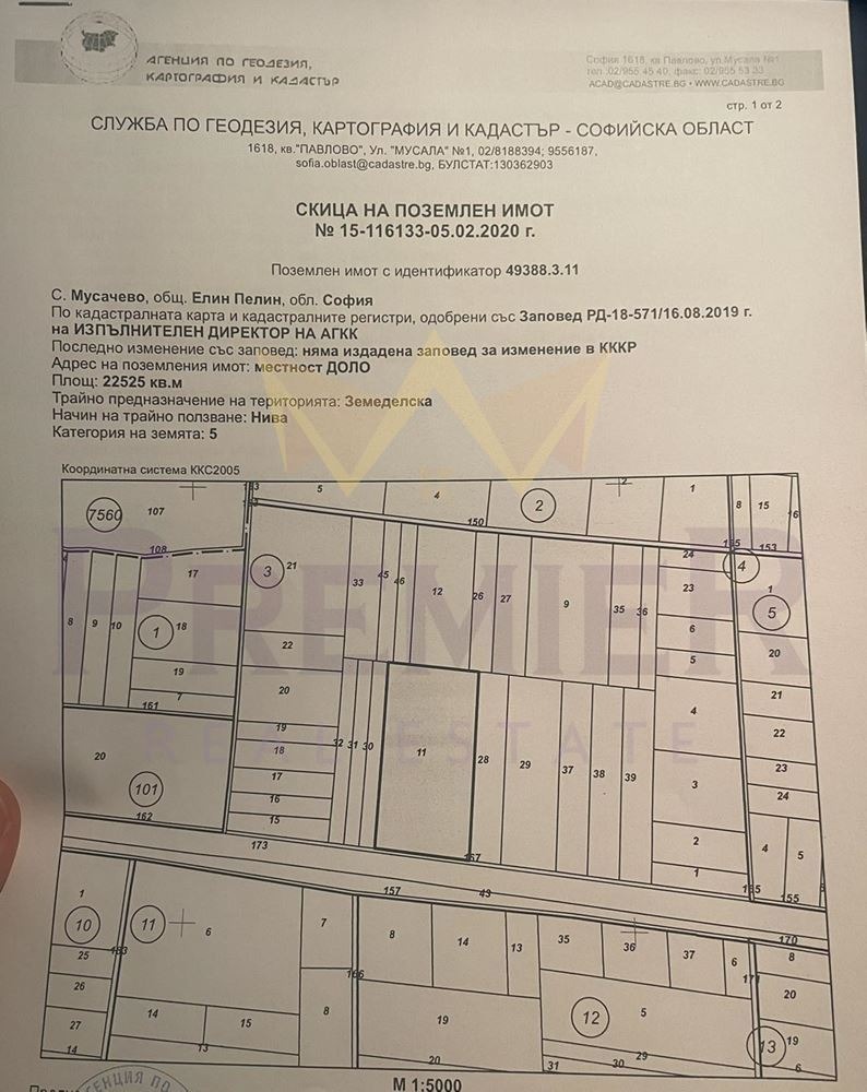 Продава  Парцел област София , гр. Елин Пелин , 22525 кв.м | 79760541 - изображение [2]