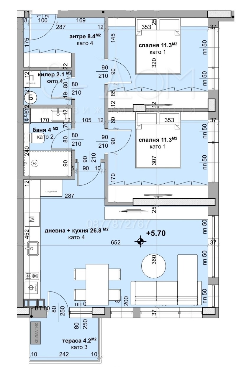 Продава 3-СТАЕН, гр. Стара Загора, Аязмото, снимка 3 - Aпартаменти - 48746391