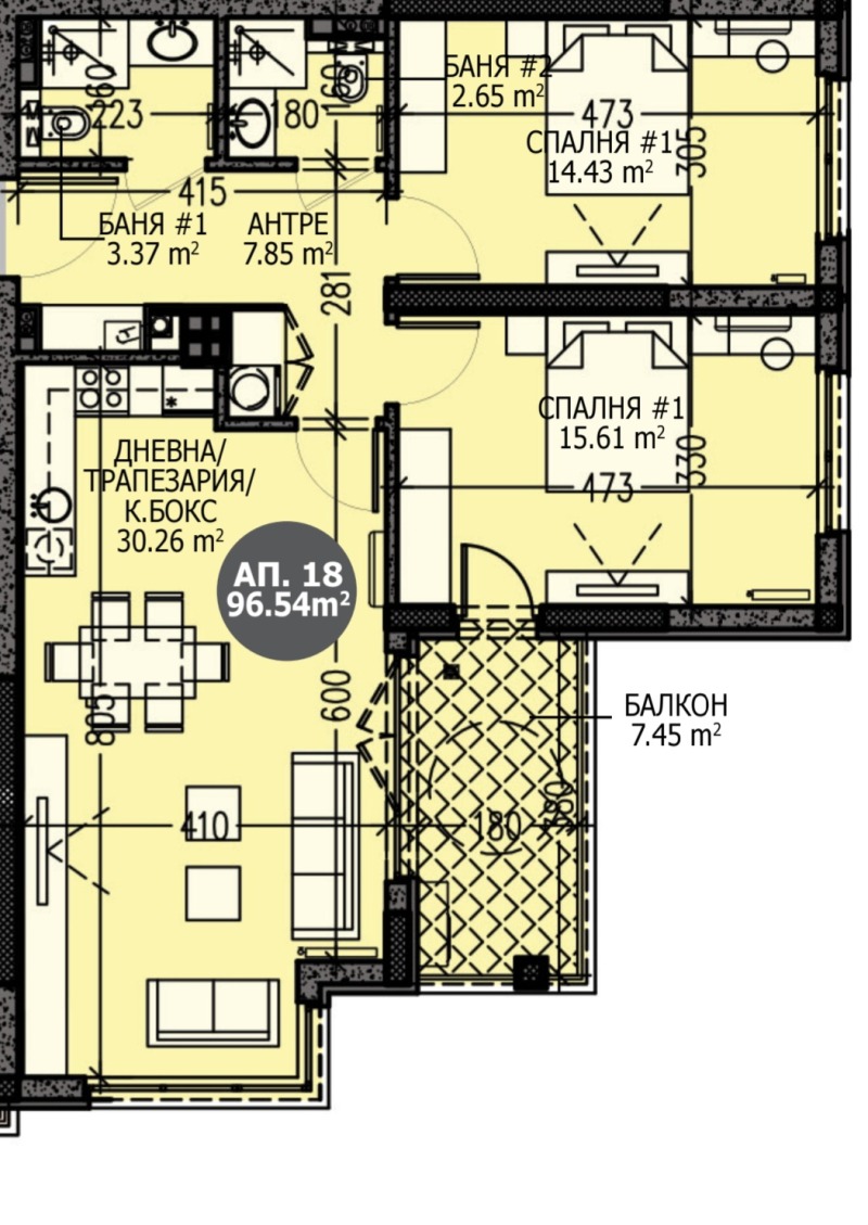Продава 3-СТАЕН, гр. София, Витоша, снимка 4 - Апартаменти - 52732266