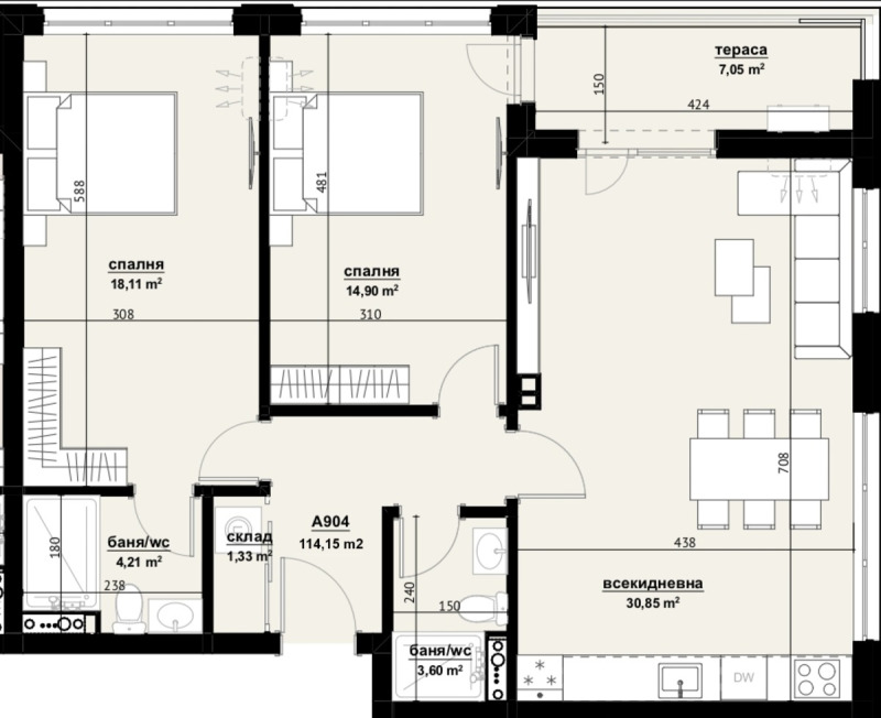 Продава 3-СТАЕН, гр. Бургас, Изгрев, снимка 1 - Aпартаменти - 47954026