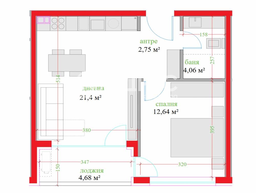Продава 2-СТАЕН, гр. Варна, Гранд Мол, снимка 3 - Апартаменти - 55012033