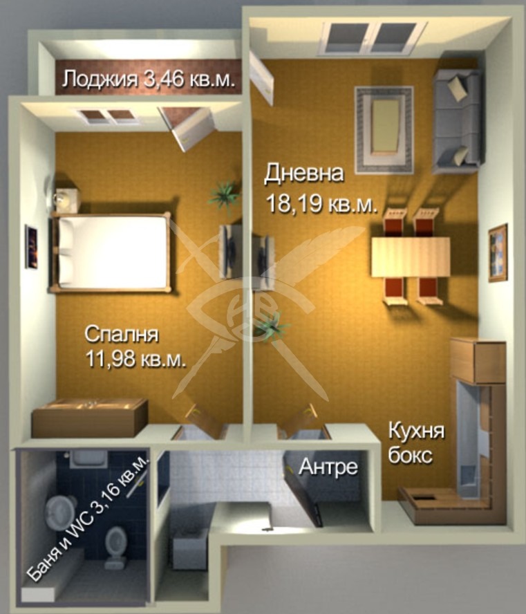 Продава 2-СТАЕН, гр. Бургас, област Бургас, снимка 1 - Aпартаменти - 46955640