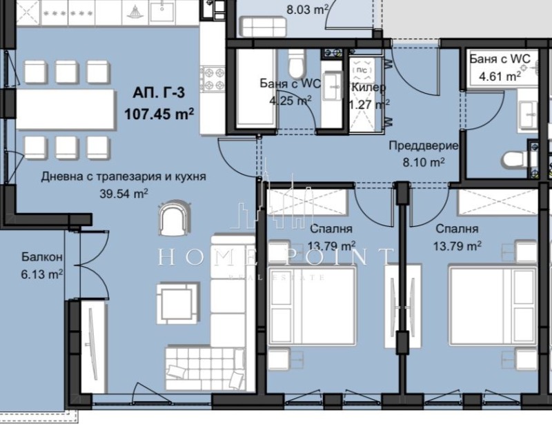 In vendita  2 camere da letto Plovdiv , Hristo Smirnenski , 132 mq | 81417375 - Immagine [5]