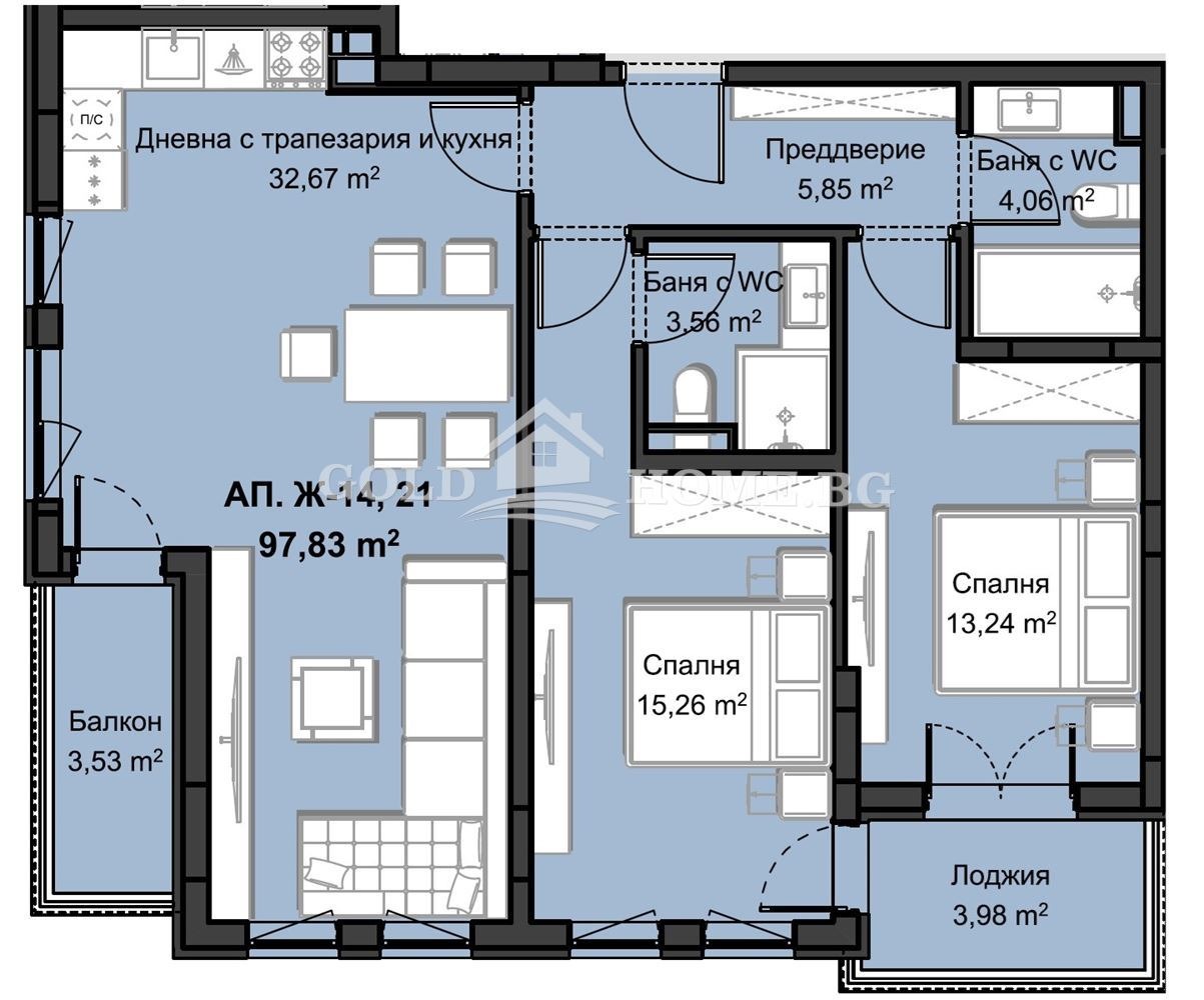 Продава 3-СТАЕН, гр. Пловдив, Христо Смирненски, снимка 6 - Апартаменти - 53707289