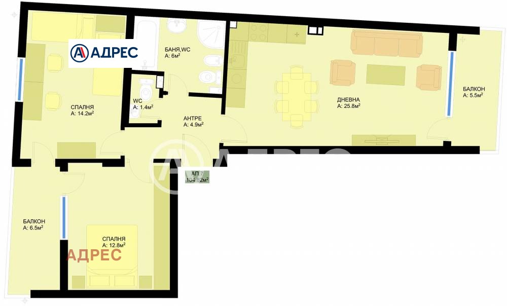 Продава 3-СТАЕН, гр. Варна, Гранд Мол, снимка 4 - Апартаменти - 53766581