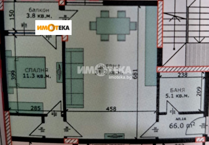 In vendita  1 camera da letto Varna , m-t Pchelina , 74 mq | 71691249