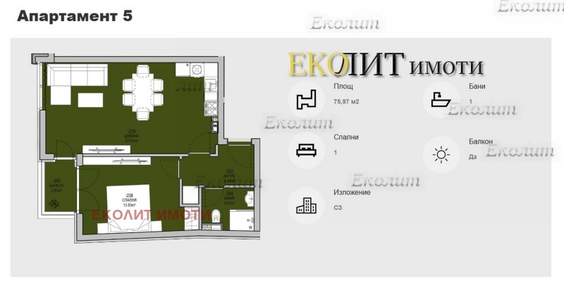 Na prodej  1 ložnice Sofia , Levski , 76 m2 | 29375974