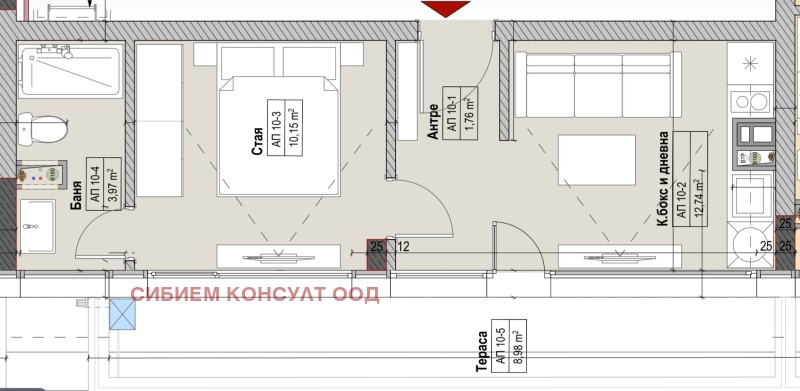 À vendre  1 chambre Sofia , Ovtcha koupel , 67 m² | 95191807 - image [2]