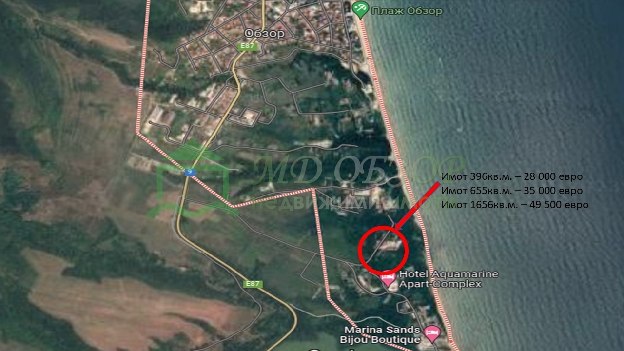 Продава ПАРЦЕЛ, гр. Обзор, област Бургас, снимка 2 - Парцели - 53674161