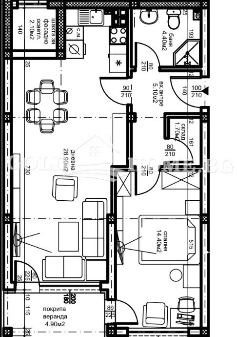 Zu verkaufen  1 Schlafzimmer Plowdiw , Ostromila , 65 qm | 94236403 - Bild [7]
