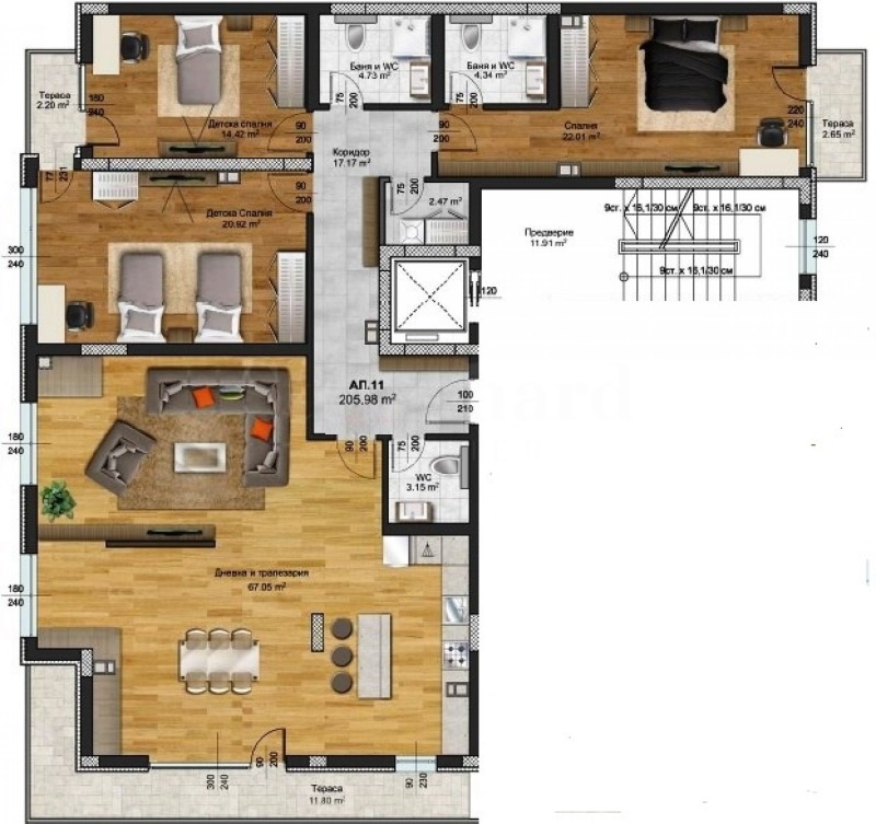 Продава 4-СТАЕН, гр. Пловдив, Христо Смирненски, снимка 8 - Апартаменти - 53130226