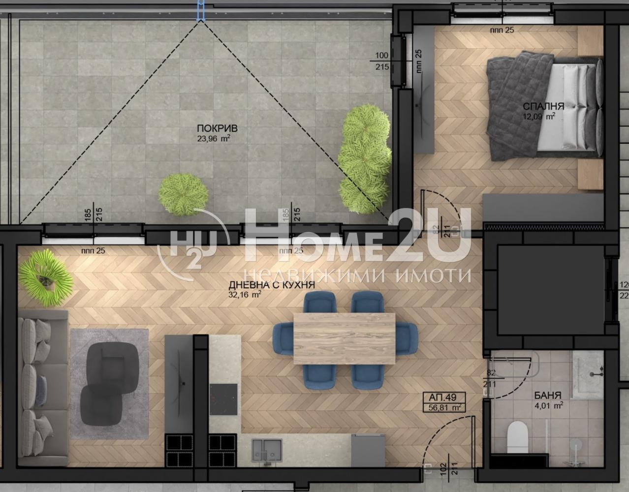 Продава 2-СТАЕН, гр. Пловдив, Христо Смирненски, снимка 2 - Апартаменти - 54264725