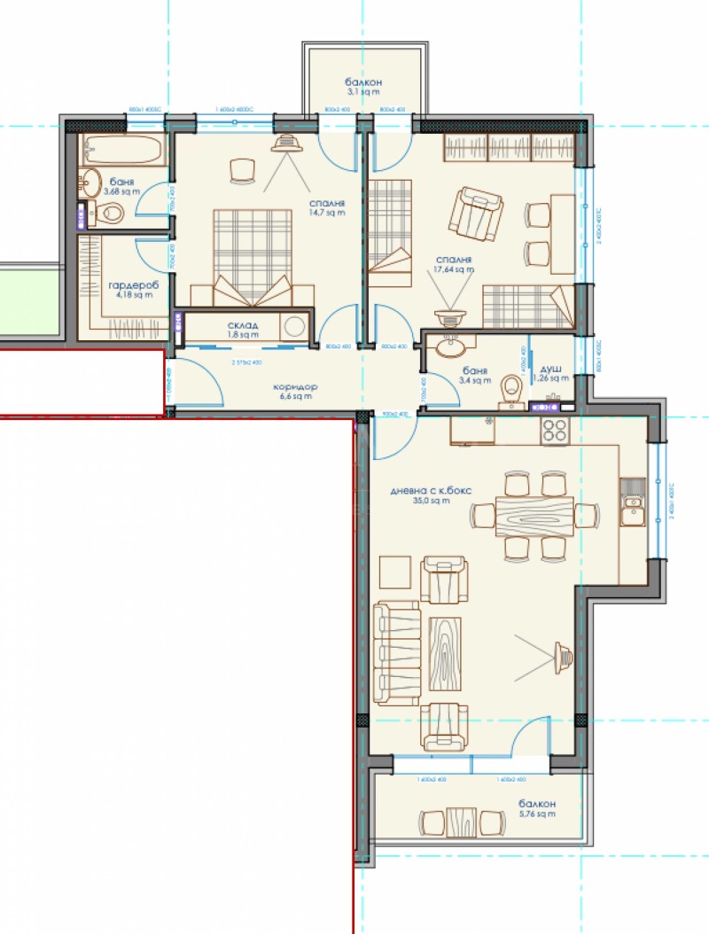 In vendita  2 camere da letto Sofia , Vitosha , 130 mq | 96167309 - Immagine [5]