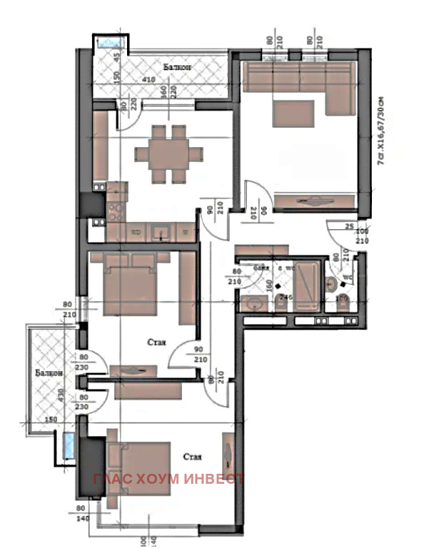 Продава 4-СТАЕН, гр. Русе, Ялта, снимка 7 - Aпартаменти - 49458736