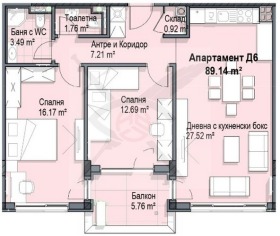 2 camere da letto Krastova vada, Sofia 1