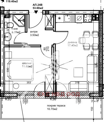 Te koop  1 slaapkamer Plovdiv , Belomorski , 61 m² | 97531861