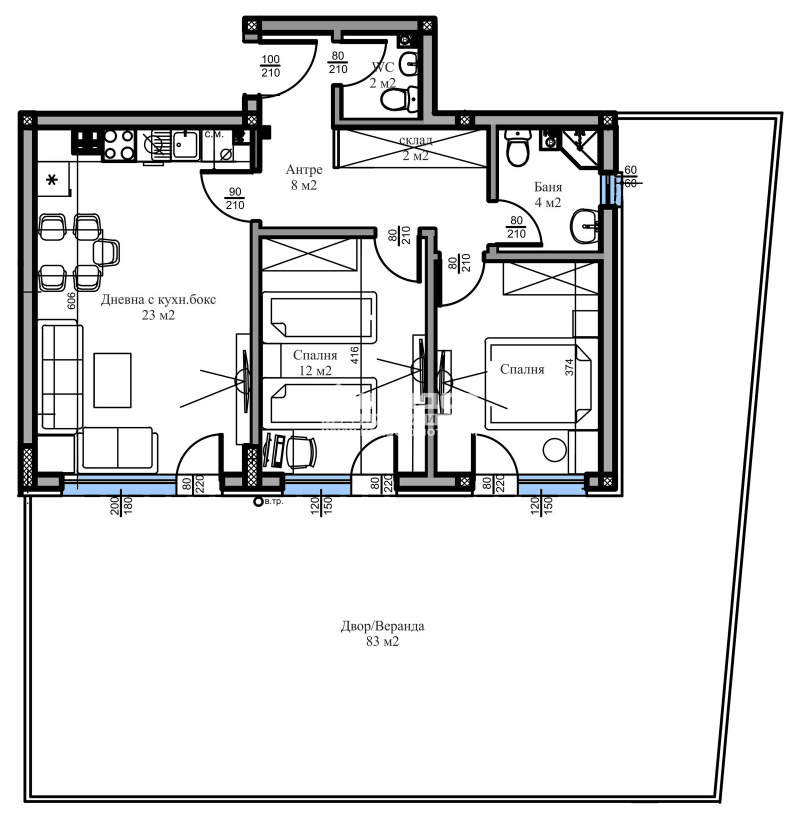 Till salu  2 sovrum Plovdiv , Belomorski , 167 kvm | 87243981 - bild [2]