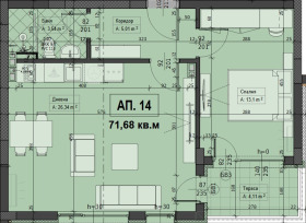 1 dormitorio Asenovgrad, región Plovdiv 2