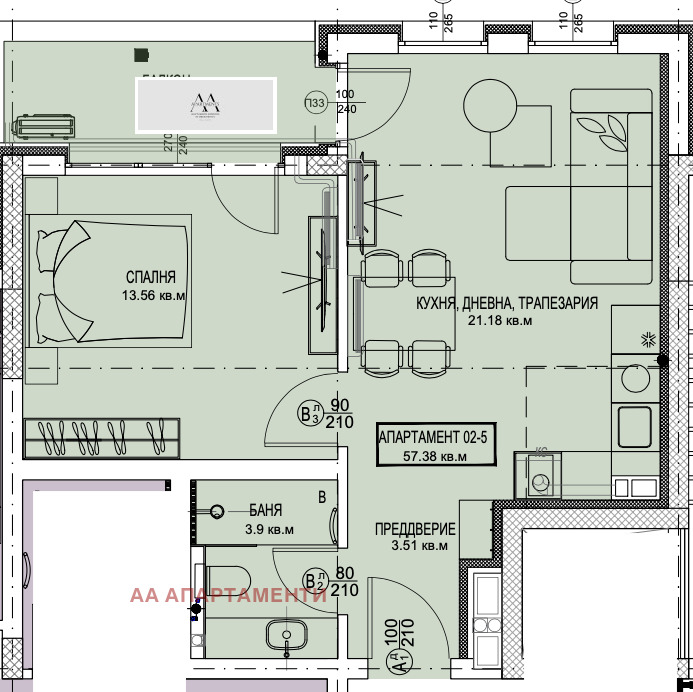 Te koop  1 slaapkamer regio Pazardzjik , Velingrad , 64 m² | 50525826 - afbeelding [3]
