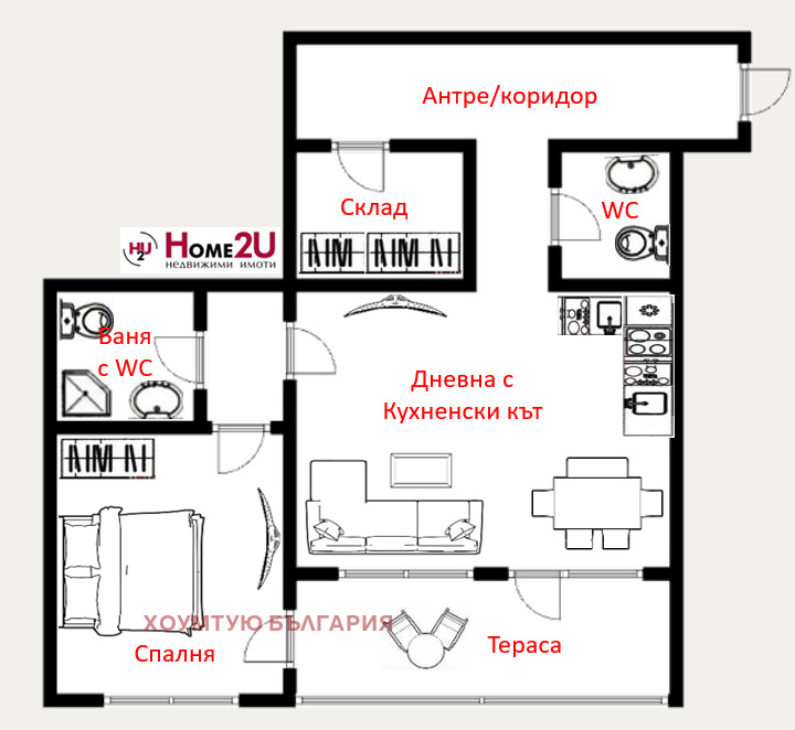 Myytävänä  1 makuuhuone Burgas , Sarafovo , 88 neliömetriä | 60584380 - kuva [13]