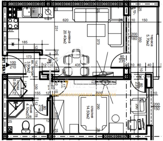 Til salg  1 soveværelse Plovdiv , Yuzhen , 64 kvm | 40280646 - billede [2]