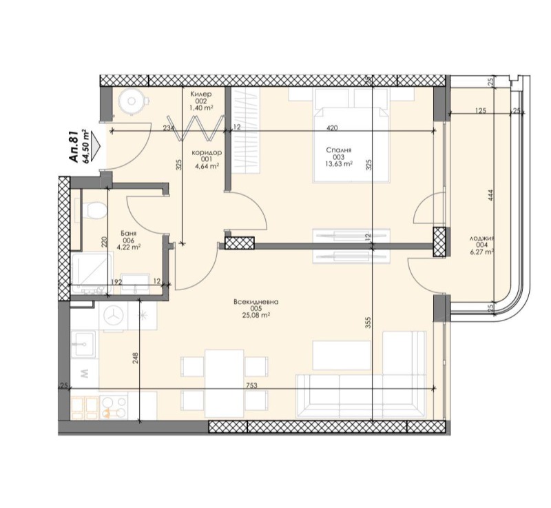 Продава 2-СТАЕН, гр. София, Сердика, снимка 3 - Апартаменти - 53507889