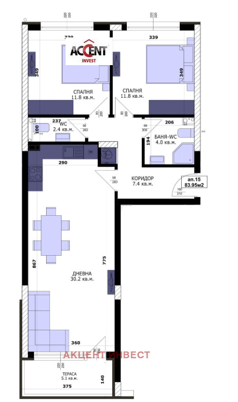 Продава 3-СТАЕН, гр. Варна, Кайсиева градина, снимка 1 - Aпартаменти - 49223844