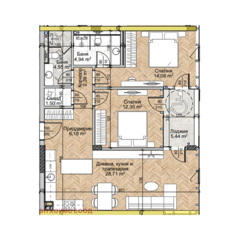 Na prodej  2 ložnice Sofia , Ljulin 2 , 100 m2 | 10993951 - obraz [3]