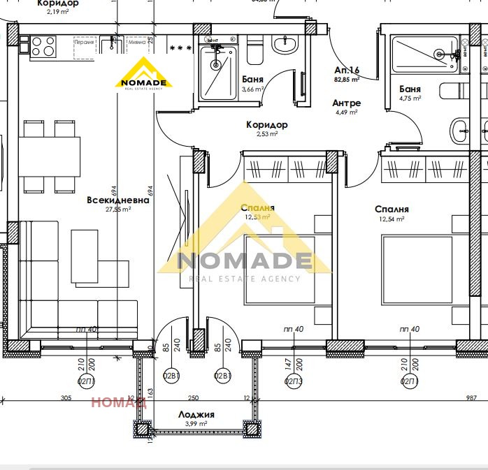 Продава 3-СТАЕН, гр. Пловдив, Прослав, снимка 3 - Апартаменти - 52330104