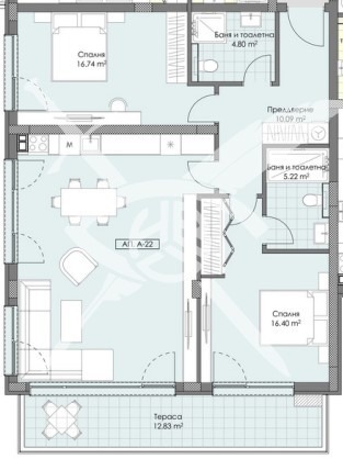 En venta  2 dormitorios Plovdiv , Ostromila , 140 metros cuadrados | 89617454