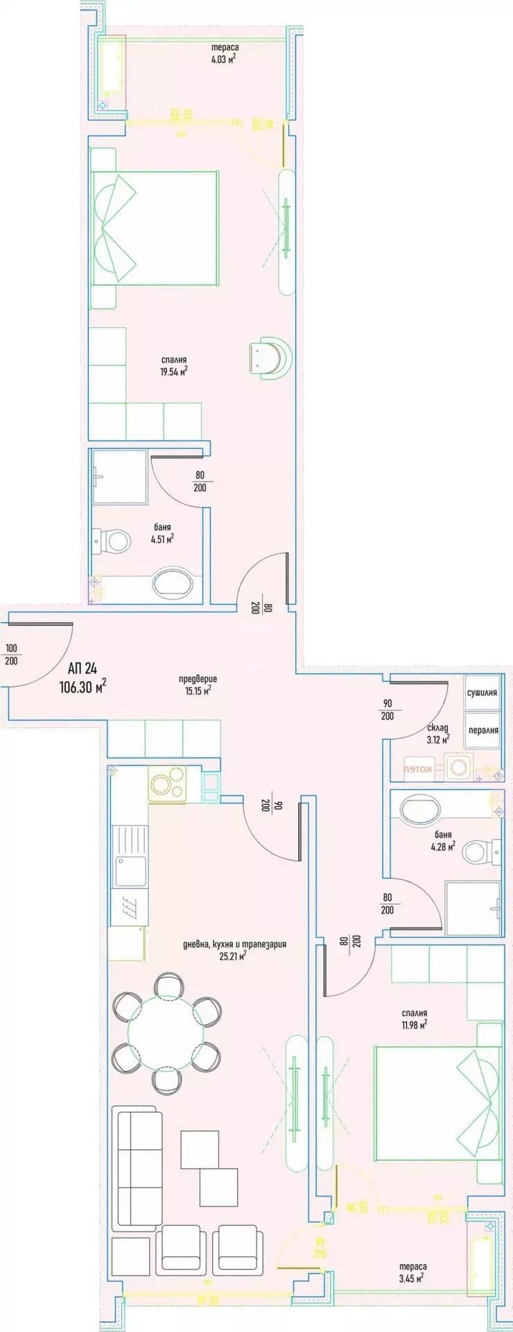Na prodej  2 ložnice Sofia , Malinova dolina , 129 m2 | 31257358 - obraz [13]