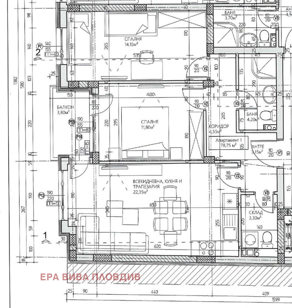 Продава 3-СТАЕН, гр. Пловдив, Младежки Хълм, снимка 7 - Апартаменти - 56104894