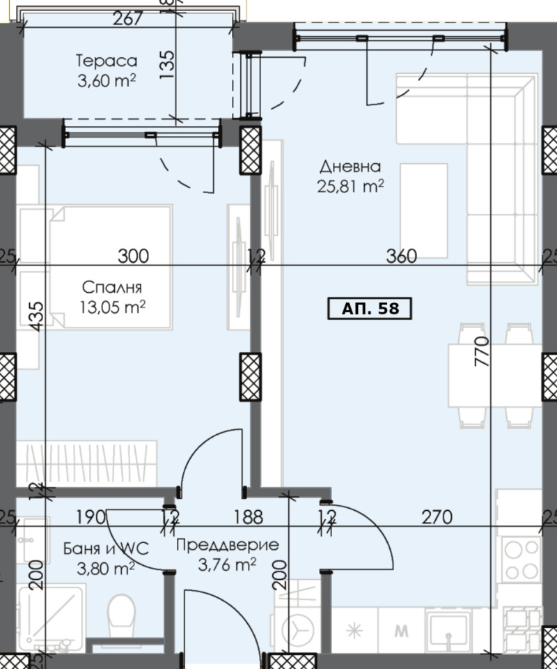 For Sale  1 bedroom Plovdiv , Trakiya , 71 sq.m | 21005085 - image [6]