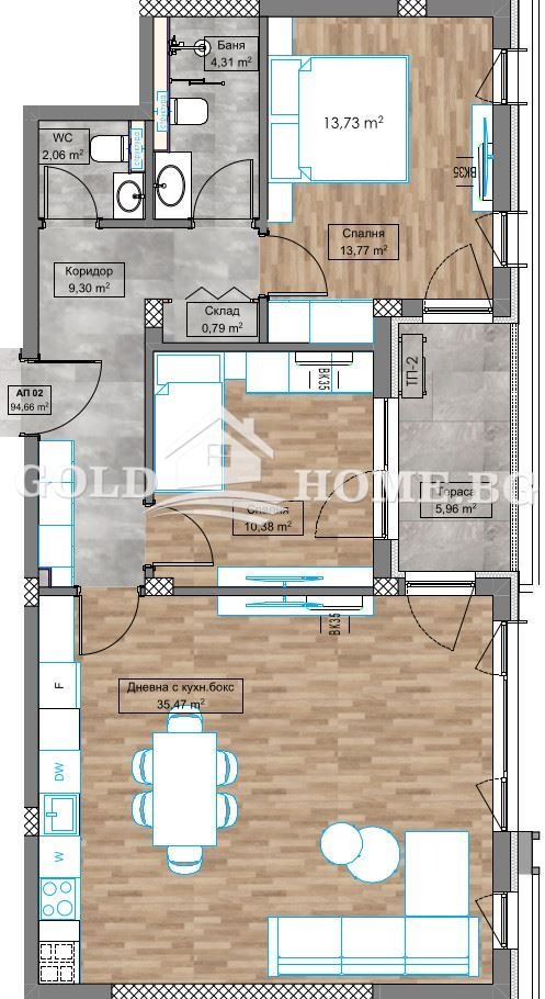 Продава 3-СТАЕН, гр. Пловдив, Кършияка, снимка 4 - Aпартаменти - 49205185