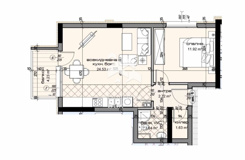 Te koop  1 slaapkamer Varna , Mladost 1 , 69 m² | 71304228 - afbeelding [2]