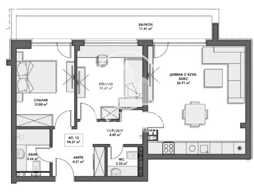 Продава 3-СТАЕН, гр. София, Бояна, снимка 2 - Апартаменти - 53382446