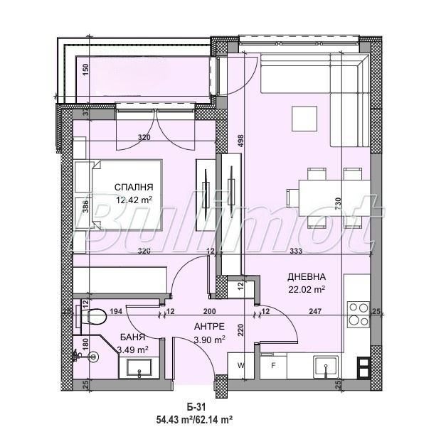 Te koop  1 slaapkamer Varna , Vladislav Varnentsjik 1 , 62 m² | 40981150 - afbeelding [2]
