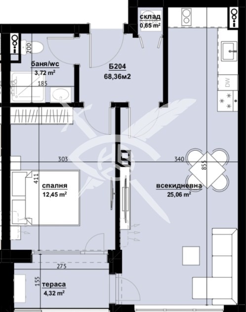 Продава 2-СТАЕН, гр. Бургас, Изгрев, снимка 2 - Aпартаменти - 48316910