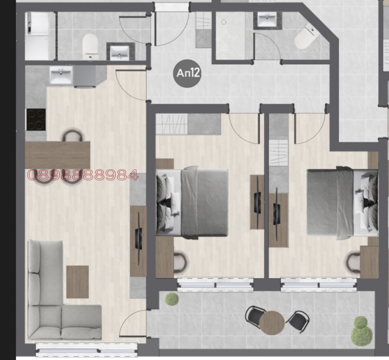 Продава 3-СТАЕН, гр. Благоевград, Баларбаши, снимка 2 - Апартаменти - 52780339
