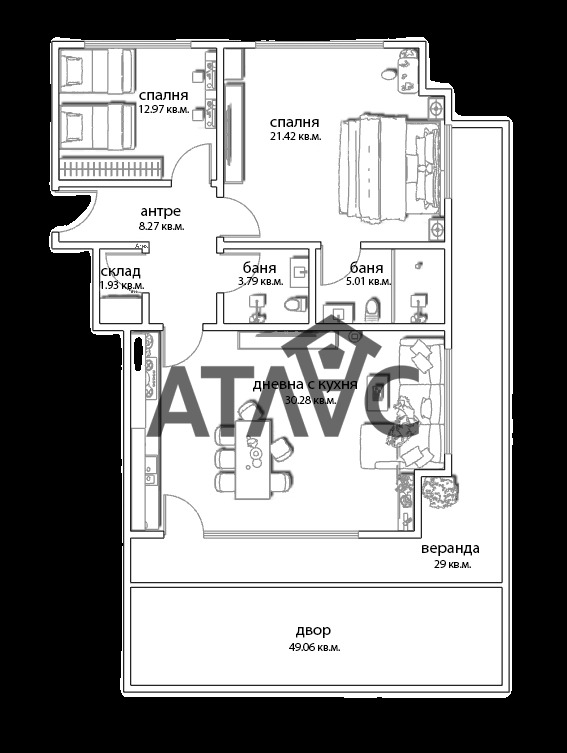 Продава 3-СТАЕН, гр. Пловдив, Коматевско шосе, снимка 2 - Апартаменти - 53884969