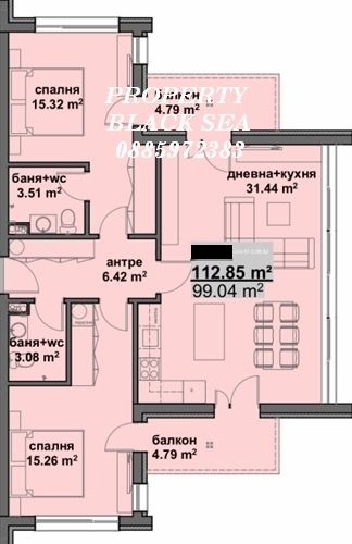 Продава 3-СТАЕН, гр. Бургас, Славейков, снимка 2 - Апартаменти - 54236004
