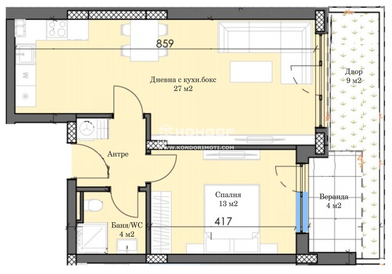 Продава  2-стаен град Пловдив , Тракия , 83 кв.м | 12956021 - изображение [4]