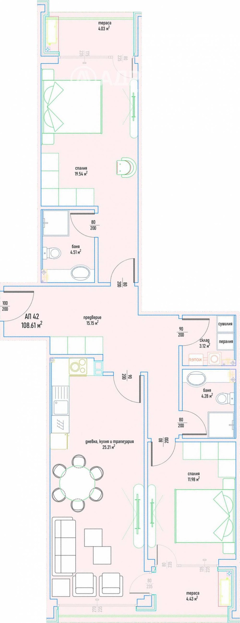 Продава 3-СТАЕН, гр. София, Малинова долина, снимка 2 - Апартаменти - 49288323